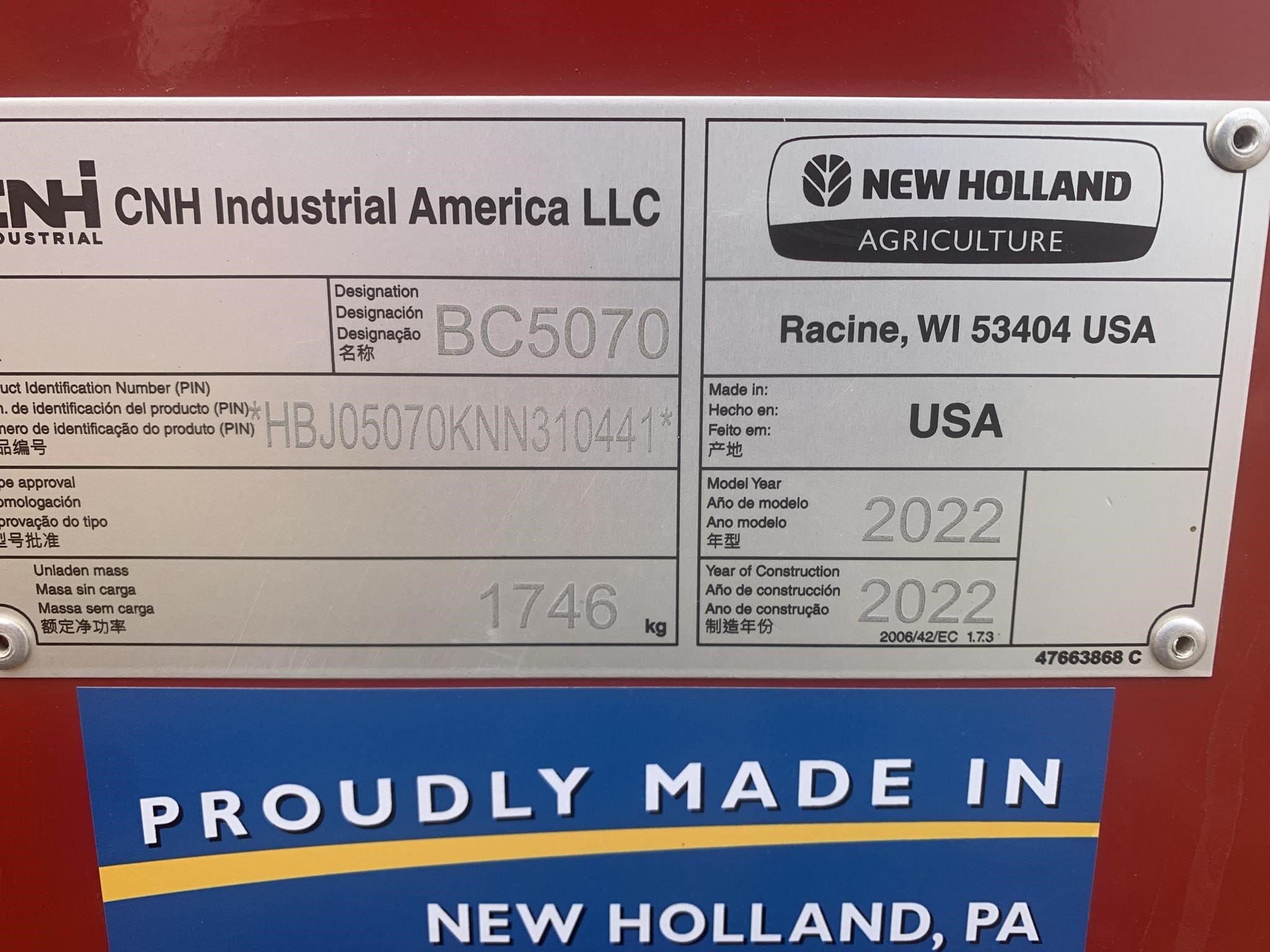 2022 New Holland BC5070 Equipment Image0