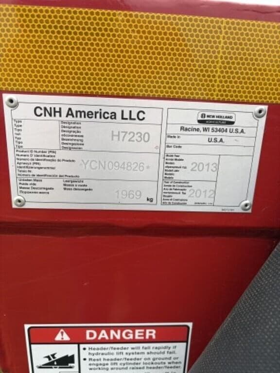 Image of New Holland H7230 equipment image 4