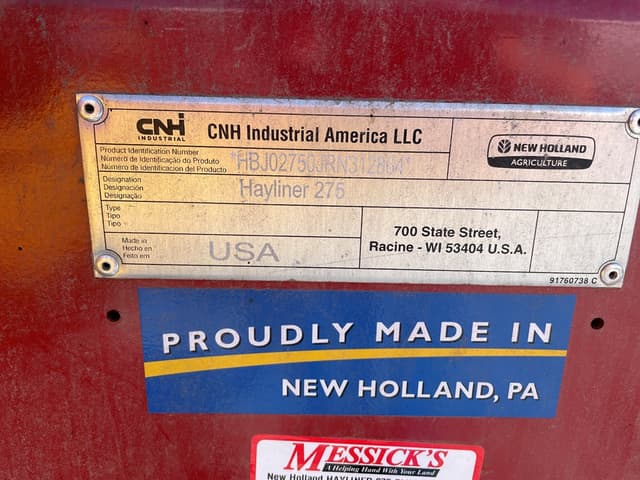Image of New Holland Hayliner 275 Plus equipment image 1