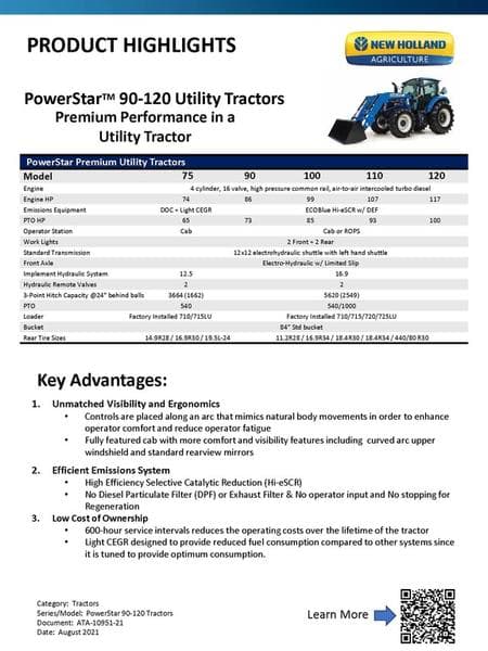 Image of New Holland PowerStar 100 equipment image 4