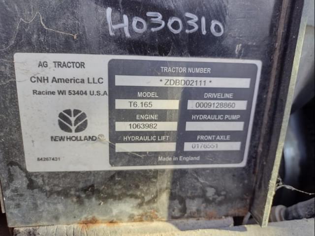 Image of New Holland T6.165 equipment image 4