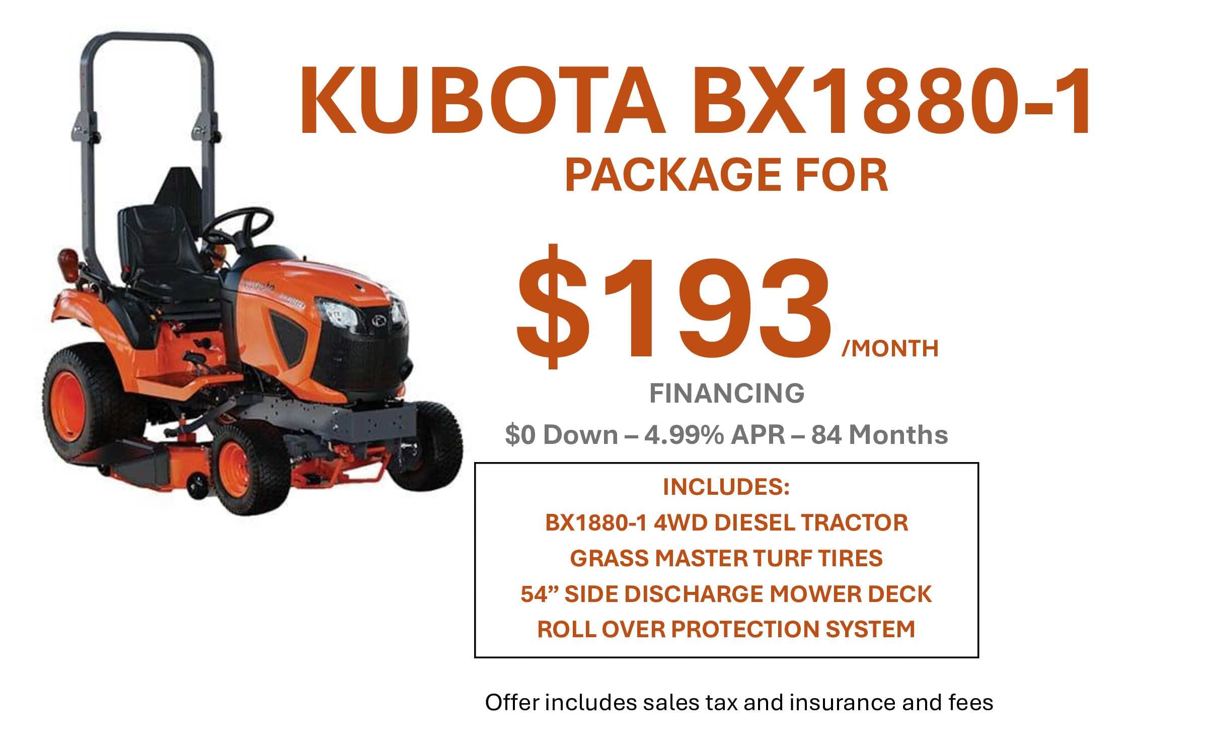 2024 Kubota BX1880 Equipment Image0