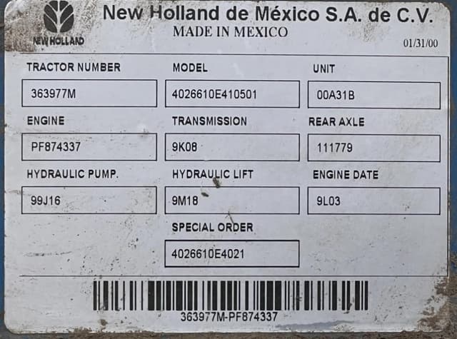 Image of New Holland 6610 equipment image 4