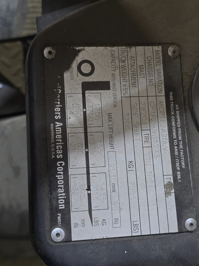 Image of Nissan MCP1F2A2OLV equipment image 4