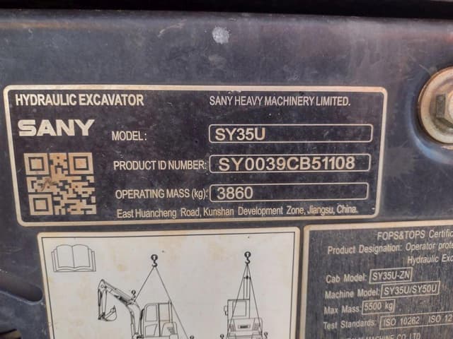 Image of SANY SY35U equipment image 4