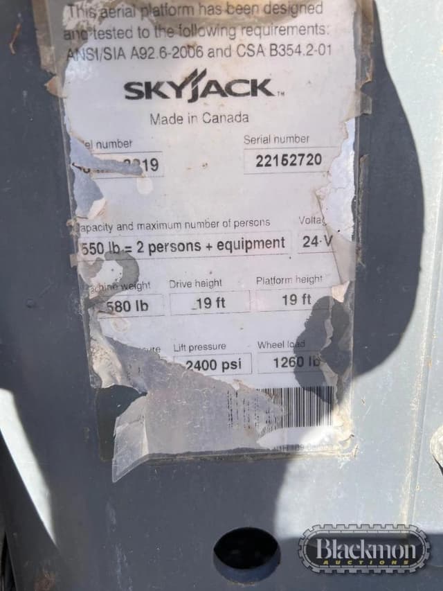 Image of Sky Jack SJIII3215 equipment image 4