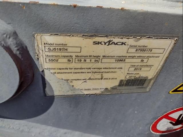 Image of Sky Jack SJ519TH equipment image 4