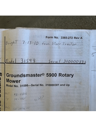 Image of Toro Groundsmaster 5900 equipment image 3