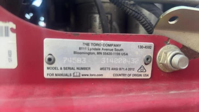 Image of Toro 74583 equipment image 4
