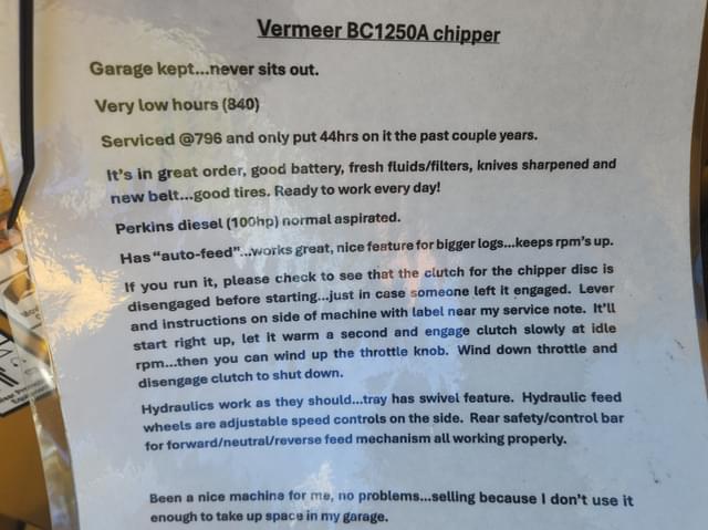 Image of Vermeer BC1250A equipment image 3