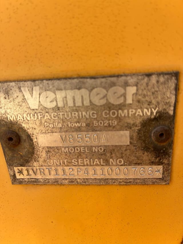 Image of Vermeer V8550A equipment image 4