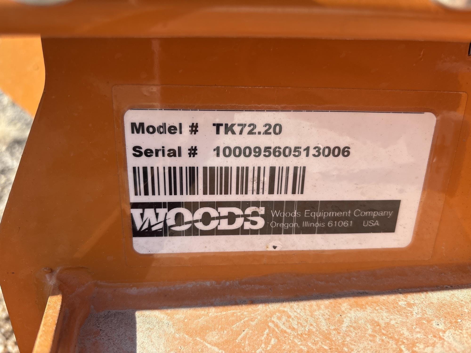 Woods TK72.20 Equipment Image0