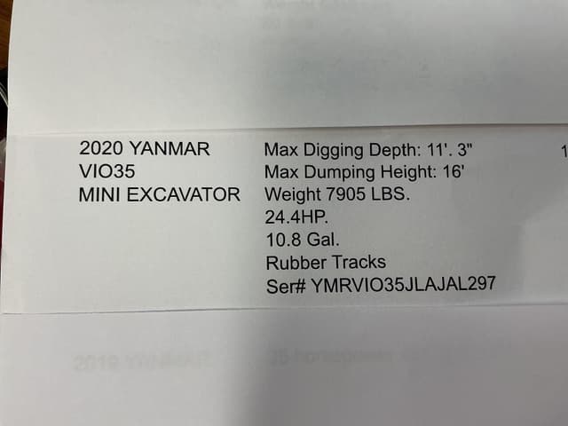 Image of Yanmar VIO35 equipment image 2